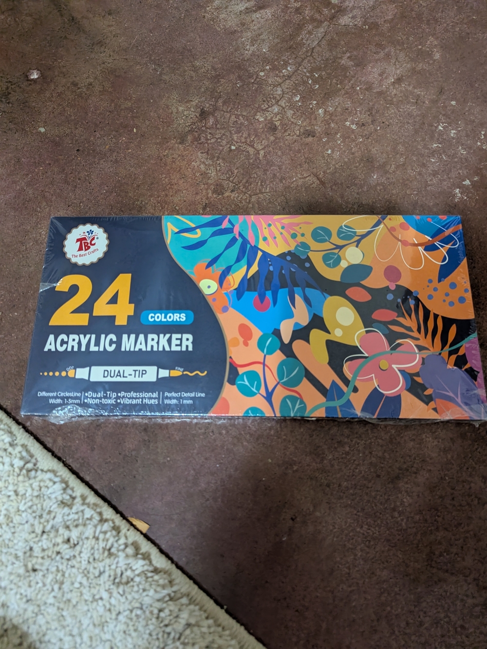 24-Color Acrylic Marker Set - Dual-Tip